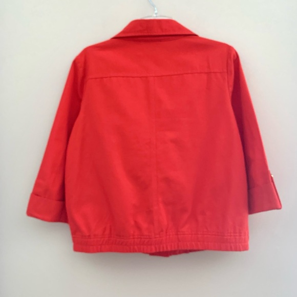 Chico’s orange jacket with cowl neck collar and 3/4 sleeves Size M - Picture 7 of 10